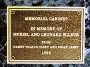 Bronze plaque made and installed for Wilbur memorial in New Orleans